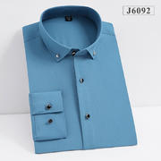 2020新款彈力布鉆扣長袖襯衫J6092