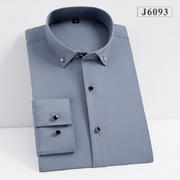 2020新款彈力布鉆扣長袖襯衫J6093