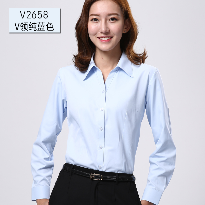 2016佐马仕新款女式长袖工装衬衫V2658
