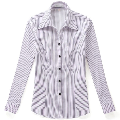 佐马仕女式白底紫条职业衬衫VG01-201