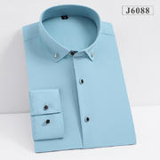 2020新款彈力布鉆扣長袖襯衫J6088