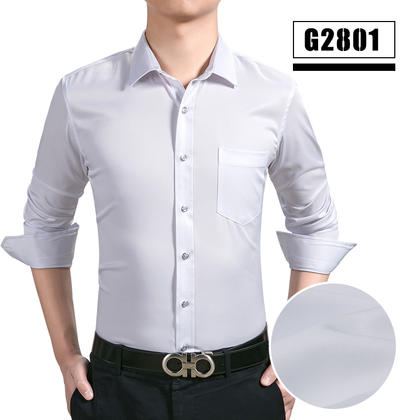 2018佐马仕男士新款弹力免烫商务休闲工装衬衫G2801